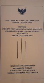 PERATURAN KALURAHAN KARANGASEM NO 1 TAHUN 2022 TENTANG LAPORAN PERTANGGUNGJAWABAN REALISASI APBKAL 2